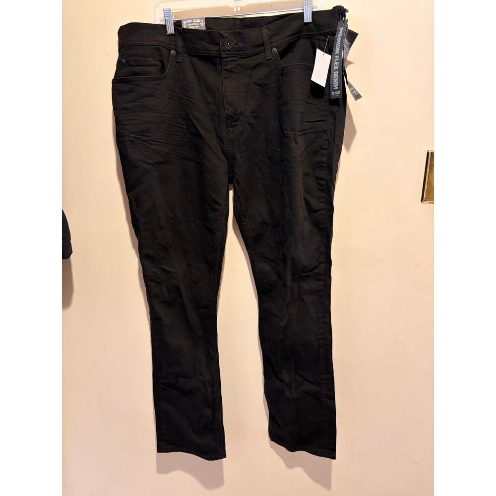 Seven Jeans black slim straight fit size 40/32 NWT
